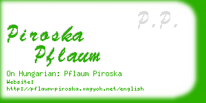 piroska pflaum business card